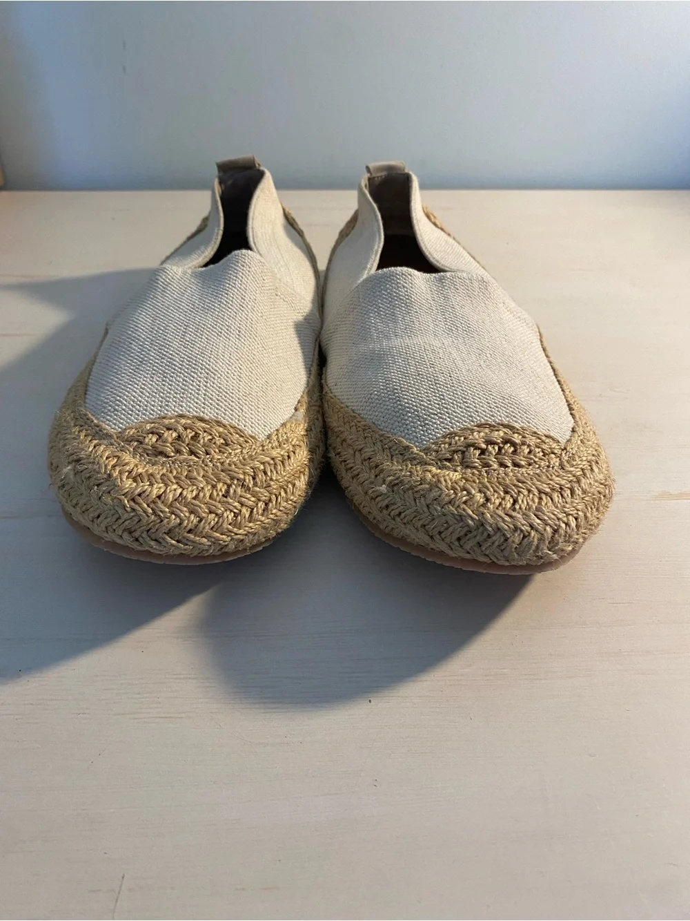 *Made in Italy* Italigente Men's Casual Canvas Slip-On Espadrilles in Natural